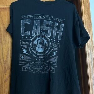 Black Graphic Tee - Johnny Cash